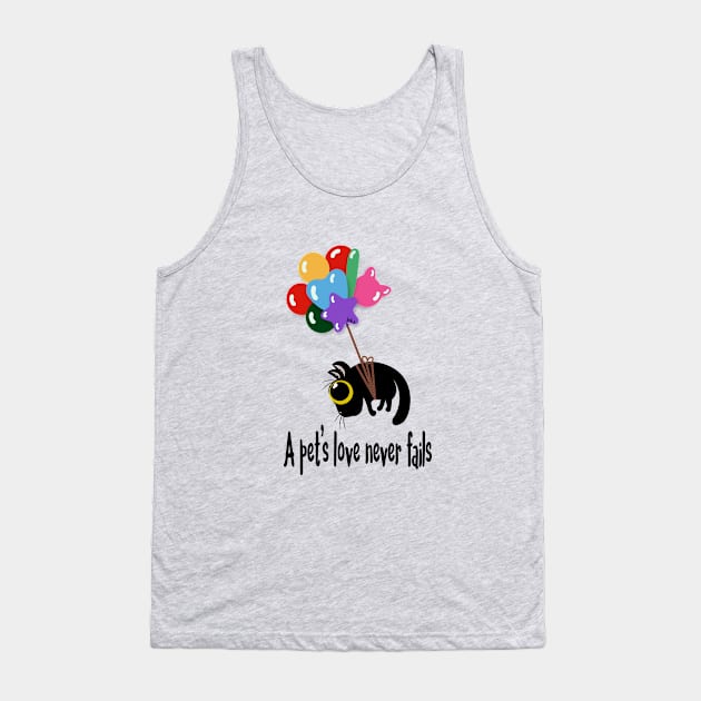 Gatito y Globos Tank Top by leeloolook